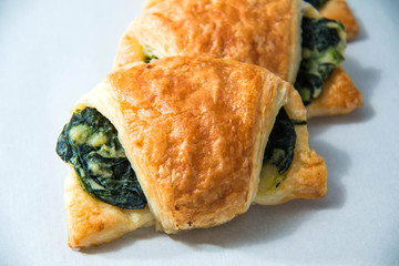 A spinach croissant