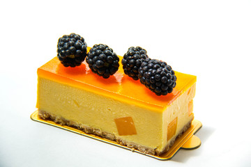 Cake with top blackberry