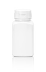 blank supplement packaging bottle isolated on white background