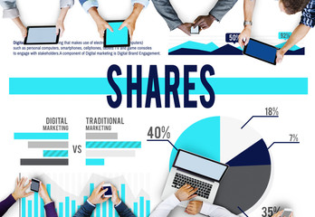 Shares Finance Marketing Business Budget Concept