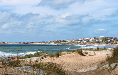 Fototapeta na wymiar Punta del Diablo Beach, popular tourist place in Uruguay