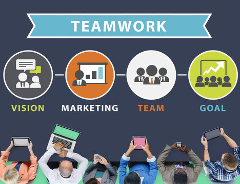 Teamwork Team Collaboration Connection Togetherness Concept