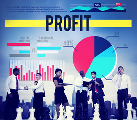 Profit Gain Business Marketing Finance Concept