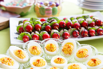 Easter appetizer food table
