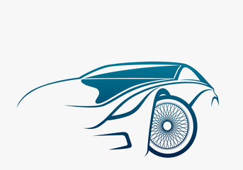 Sportive car logo