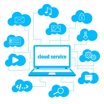 concept Cloud service. 