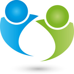 Zwei Personen Logo, Menschen, Paar