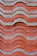 Stack of tile roof for construction.