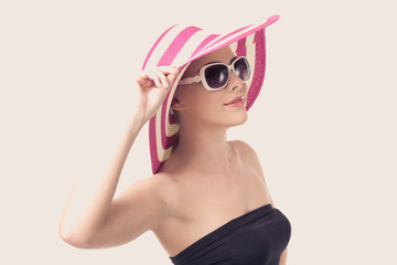 Beautiful woman in a hat