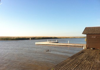 Beach In Mörbisch At Lake Neusiedl