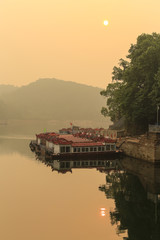 Fototapeta premium the landscape in heilongtan, chengdu, china