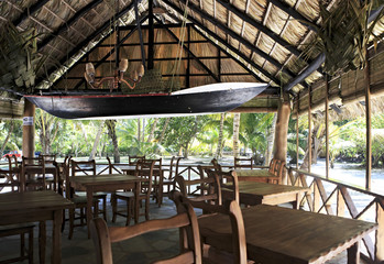 Bon Bon Plume Restaurant at Anse Lazio.