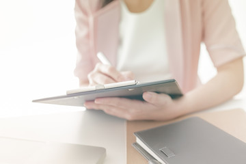Fototapeta premium business woman working at office