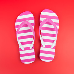 Pink striped sandal
