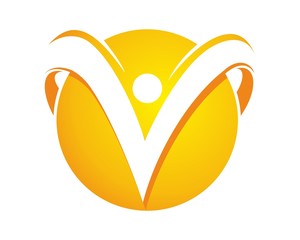 abstract sphere accounting financial logo