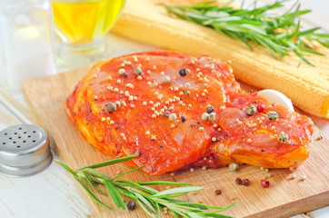 raw steak