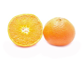 tangerine or mandarin fruit isolated on white background