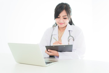 Professional doctor working in office