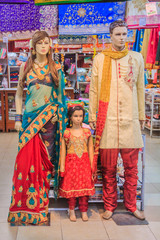 Mannequins dressed in indian clothing