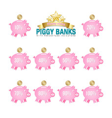 Piggy bank icons
