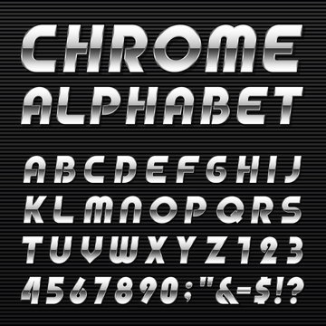 Chrome Alphabet Vector Font