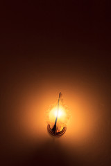 Fototapeta na wymiar Lamps in the bedroom