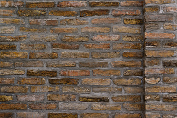 Horizontal Background Pattern of Old Brick Wall Texture