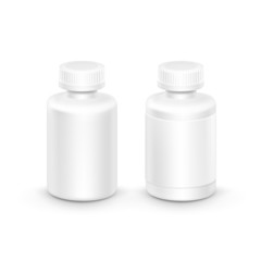 Vector Plastic Packaging Bottle with Cap for Pills