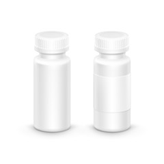 Vector Plastic Packaging Bottle with Cap for Pills