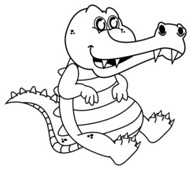 Obraz premium crocodile for coloring 
