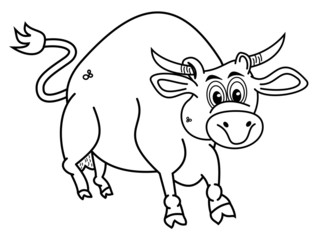 a bull for coloring