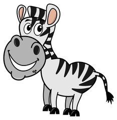 zebra smiling profile
