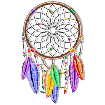 Dreamcatcher Rainbow Feathers