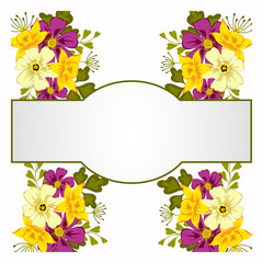 Invitation flower card