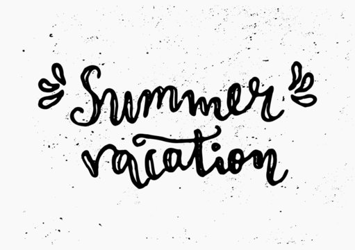 Summer Vacation Hand Lettered Design