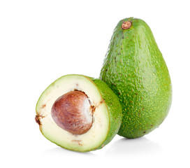 avocado isolated on white