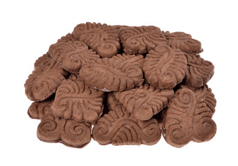 pile chocolate cookies   , selective focus