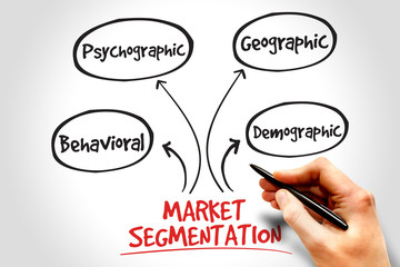 Market segmentation mind map, business management strategy