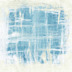 Abstract brush strokes painting, blue and white colors © flas100