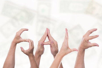 Das Wort Sale aus Händen