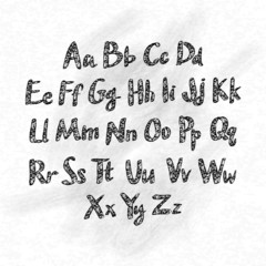 Hand drawn vector abc small letters