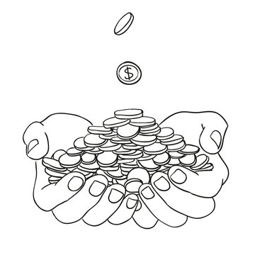hands and money illustration