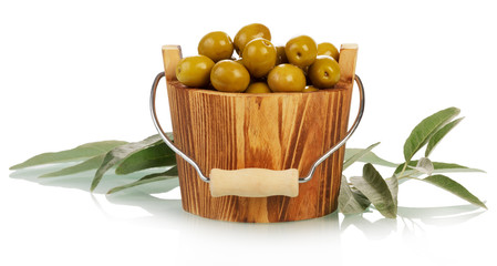 Olives in bucket