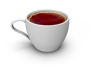 tea cup isolated on white