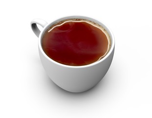 tea cup isolated on white