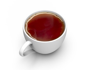 tea cup isolated on white
