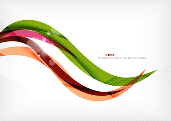 Rainbow orange red brown line design