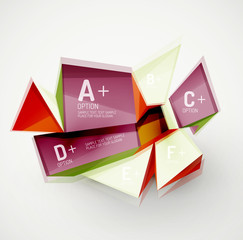 Geometric shapes with sample text. Abstract template