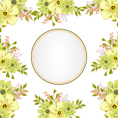 Invitation flower card