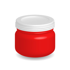 Illustration of empty Cosmetic packaging, cream, powder or gel j